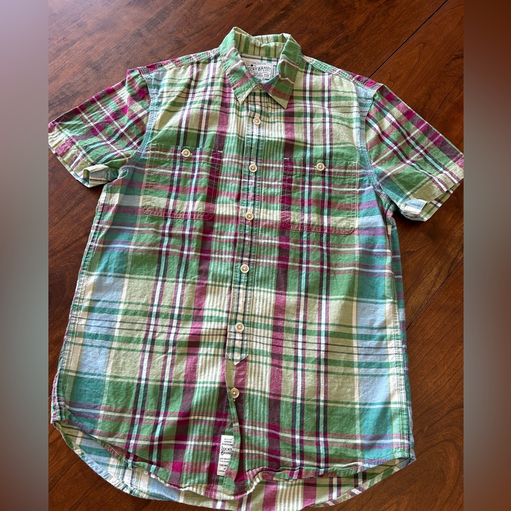 Lucky Brand, Small Men’s short sleeve button down shirt
